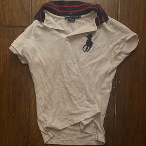 Ralph Lauren Beige Polo with Black Emblem